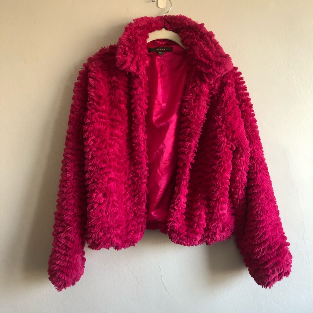 Nordstrom Fever Boucle Faux Fur Bolero Jacket Sz S